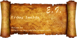 Erdey Imelda névjegykártya